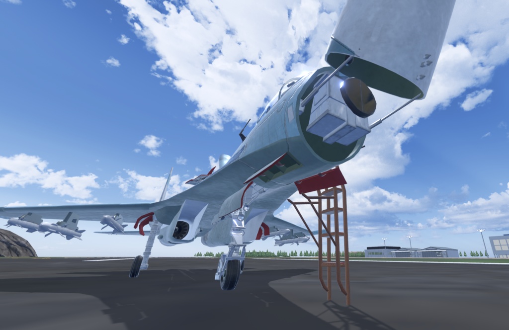 【VRChat想定】B-SU27改【飛行可能3Dモデル】