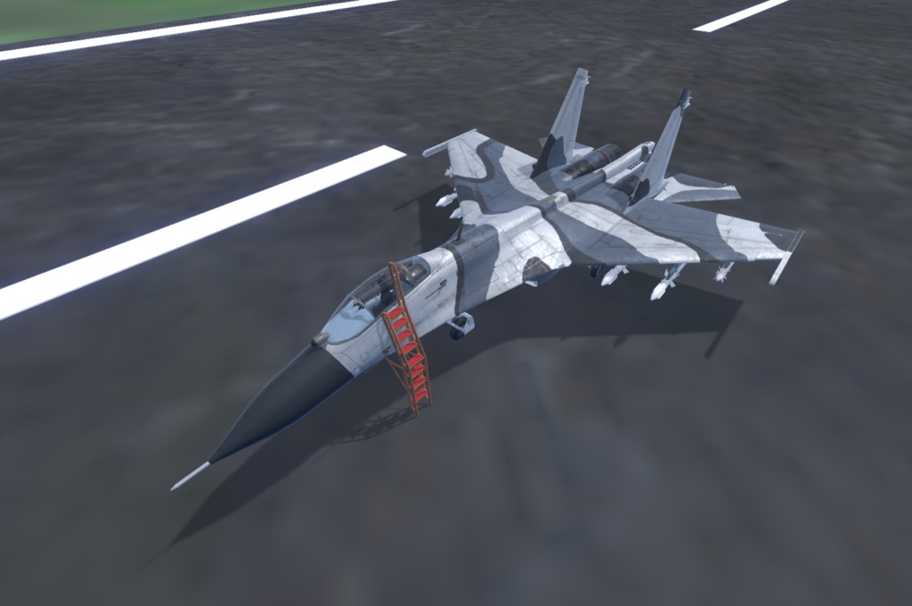 【VRChat想定】B-SU27改【飛行可能3Dモデル】