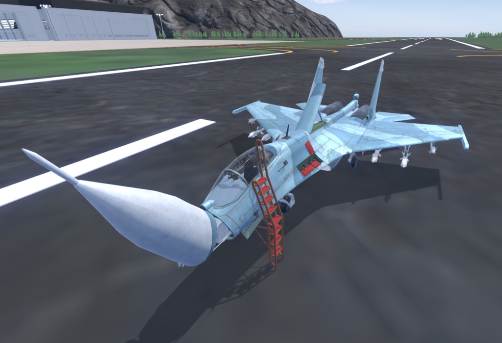 【VRChat想定】B-SU27改【飛行可能3Dモデル】