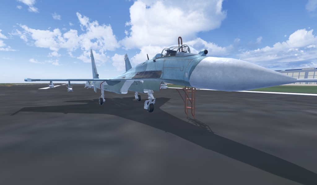 【VRChat想定】B-SU27改【飛行可能3Dモデル】