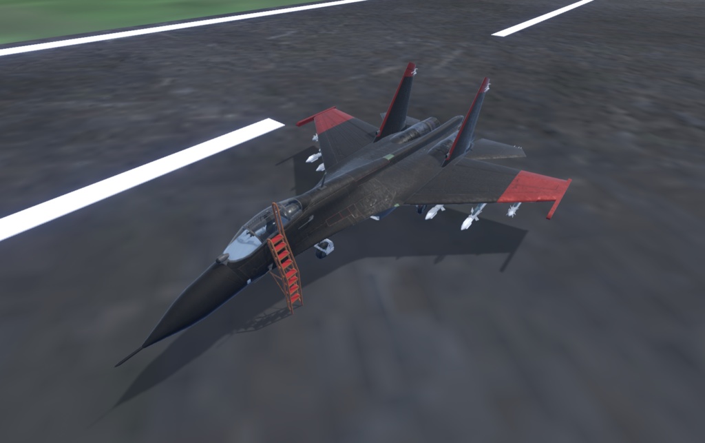 【VRChat想定】B-SU27改【飛行可能3Dモデル】