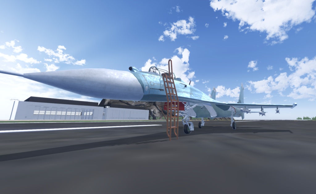 【VRChat想定】B-SU27改【飛行可能3Dモデル】