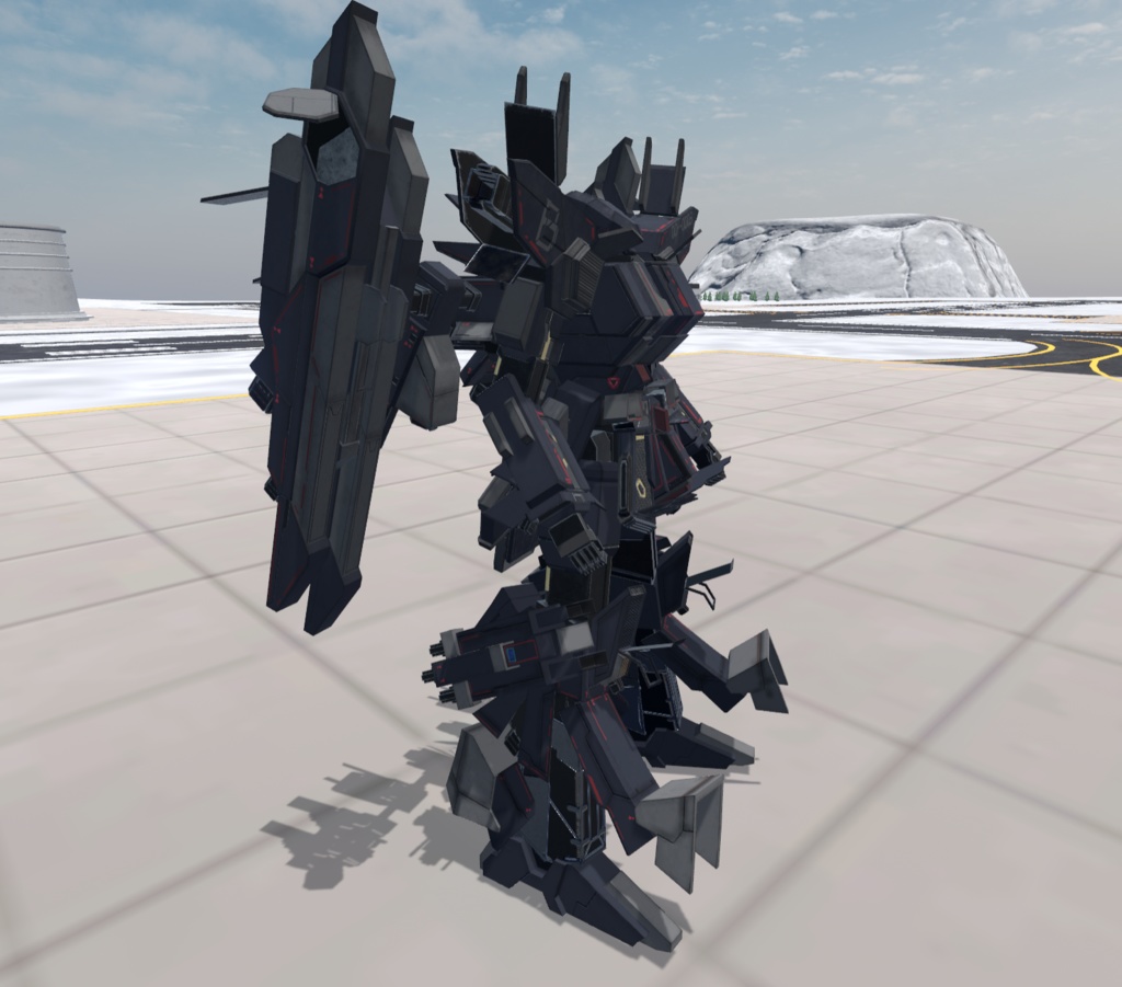 【VRChat想定】人型兵器BGG09-Zelva(ゼルヴァ)【簡易プラモデルギミック、操作可能3Dモデル】