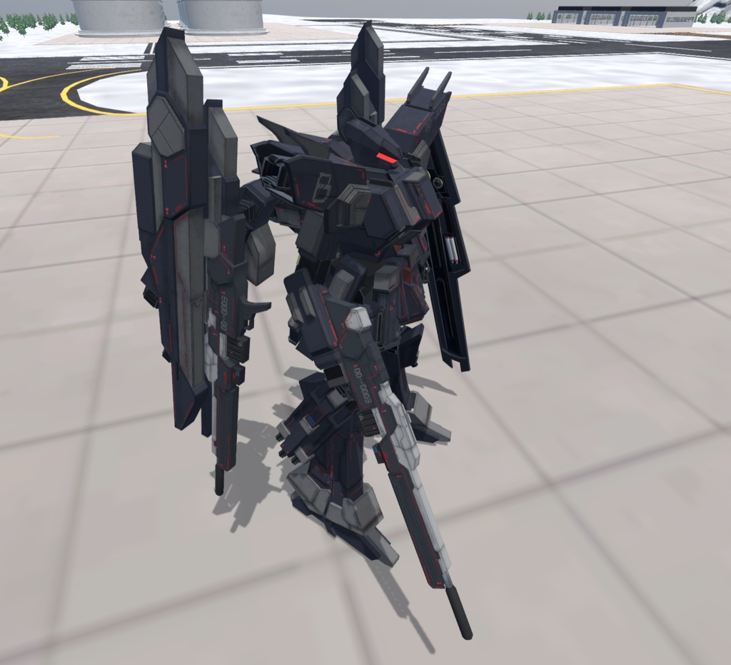 【VRChat想定】人型兵器BGG09-Zelva(ゼルヴァ)【簡易プラモデルギミック、操作可能3Dモデル】