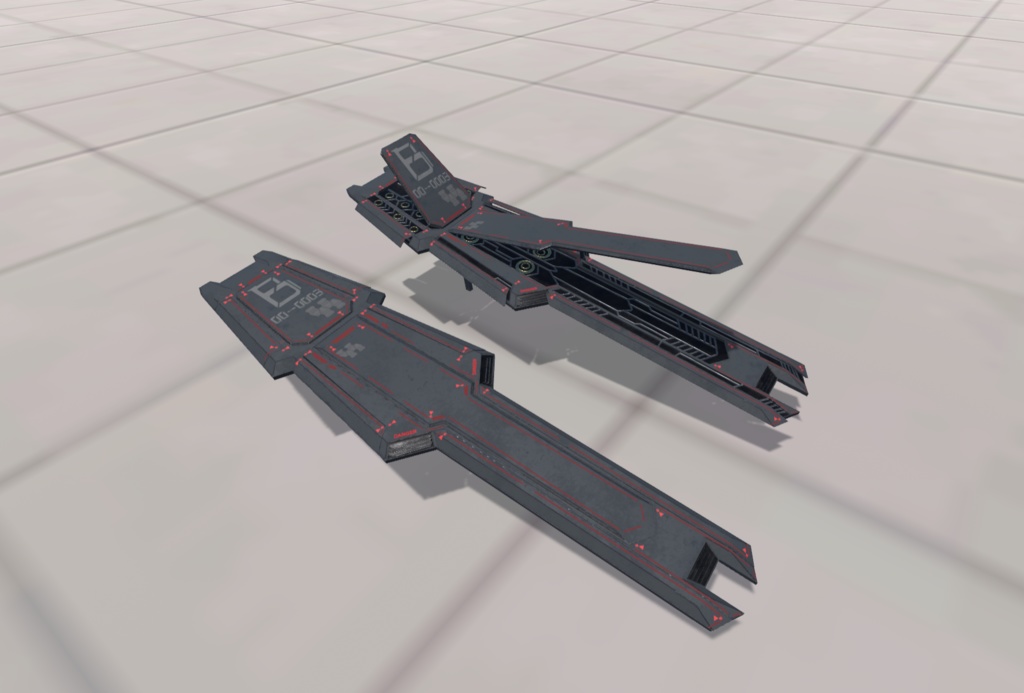 【VRChat想定】人型兵器BGG09-Zelva(ゼルヴァ)【簡易プラモデルギミック、操作可能3Dモデル】