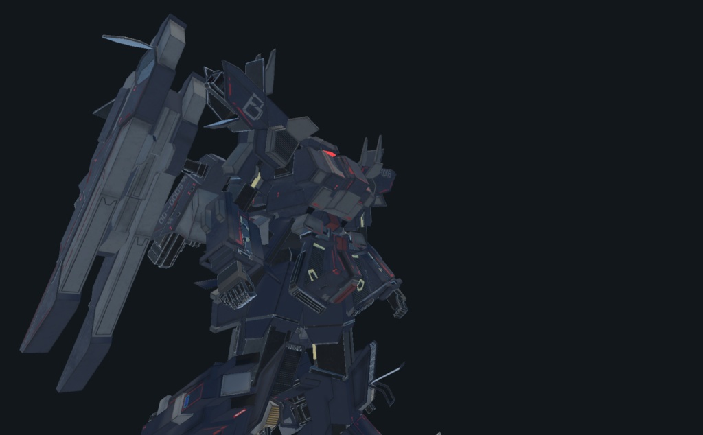 【VRChat想定】人型兵器BGG09-Zelva(ゼルヴァ)【簡易プラモデルギミック、操作可能3Dモデル】