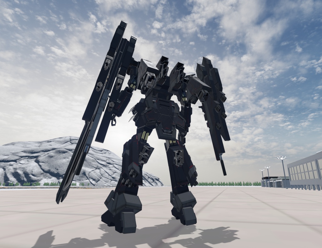 【VRChat想定】人型兵器BGG09-Zelva(ゼルヴァ)【簡易プラモデルギミック、操作可能3Dモデル】