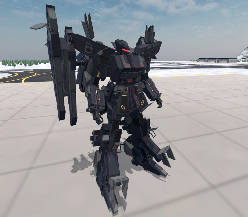 【VRChat想定】人型兵器BGG09-Zelva(ゼルヴァ)【簡易プラモデルギミック、操作可能3Dモデル】