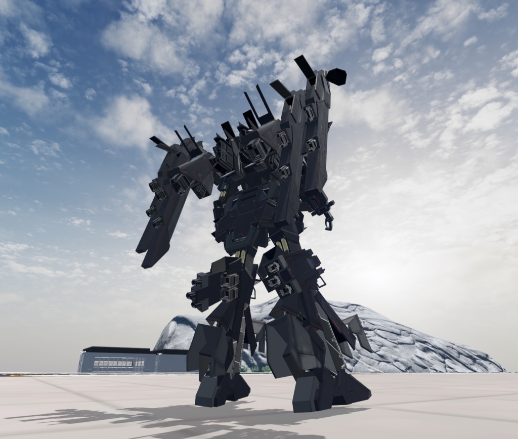 【VRChat想定】人型兵器BGG09-Zelva(ゼルヴァ)【簡易プラモデルギミック、操作可能3Dモデル】