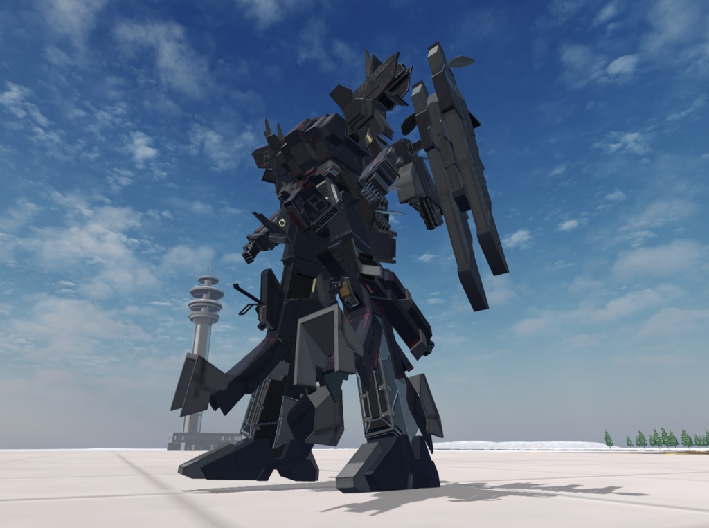 【VRChat想定】人型兵器BGG09-Zelva(ゼルヴァ)【簡易プラモデルギミック、操作可能3Dモデル】