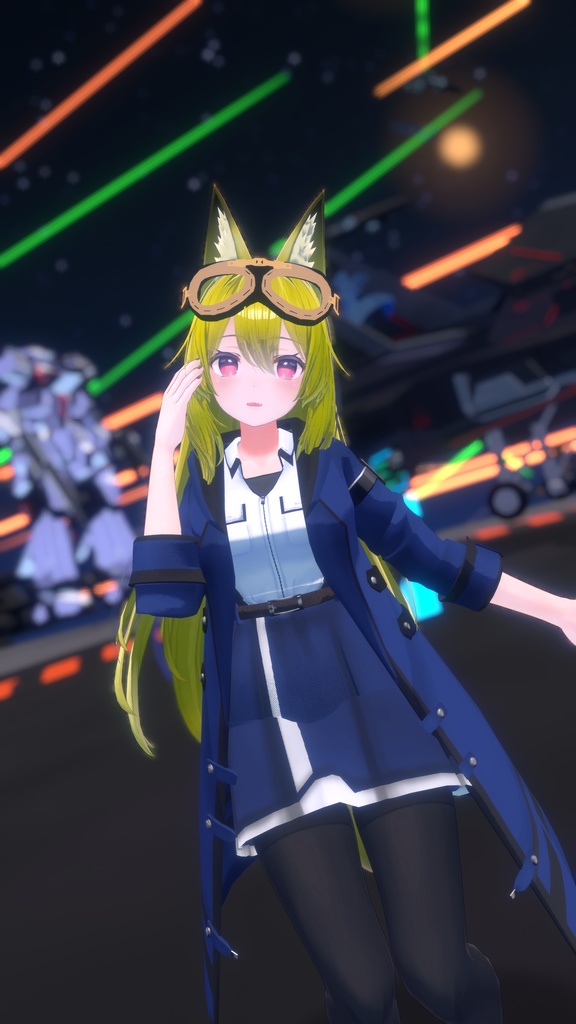 【21アバター、MA対応】レジスタンスなコート【VRChat想定 衣装3Dモデル】
