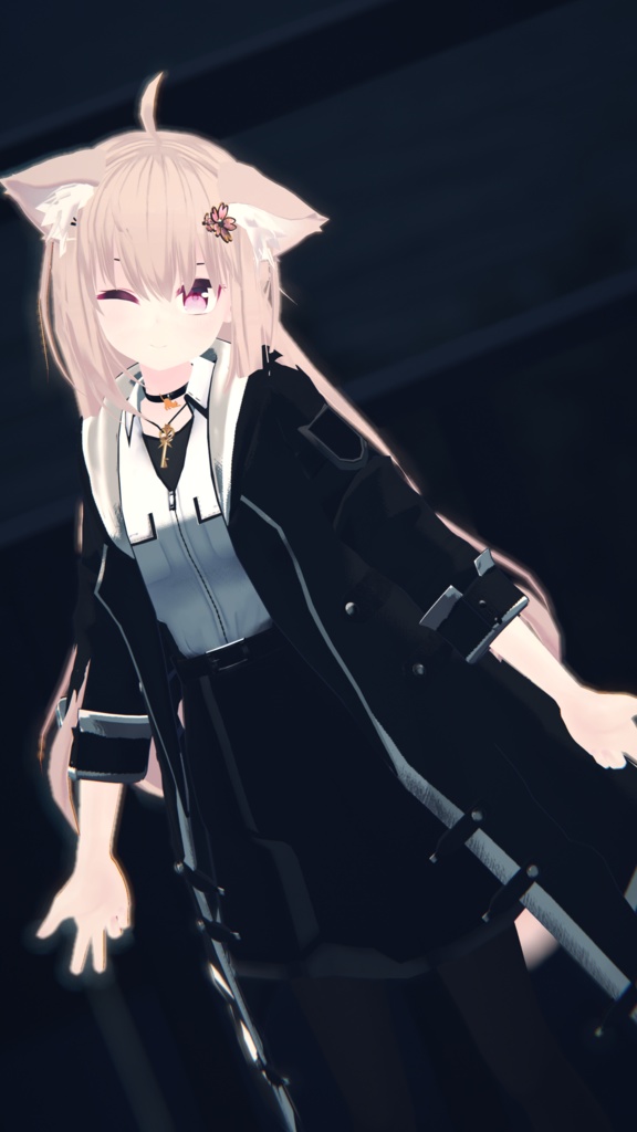 【21アバター、MA対応】レジスタンスなコート【VRChat想定 衣装3Dモデル】