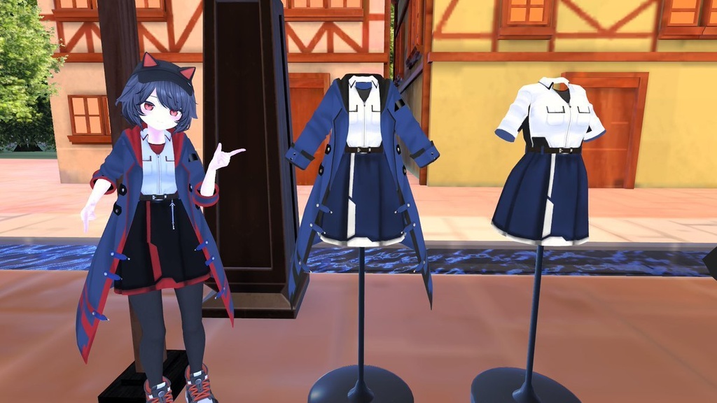 【21アバター、MA対応】レジスタンスなコート【VRChat想定 衣装3Dモデル】