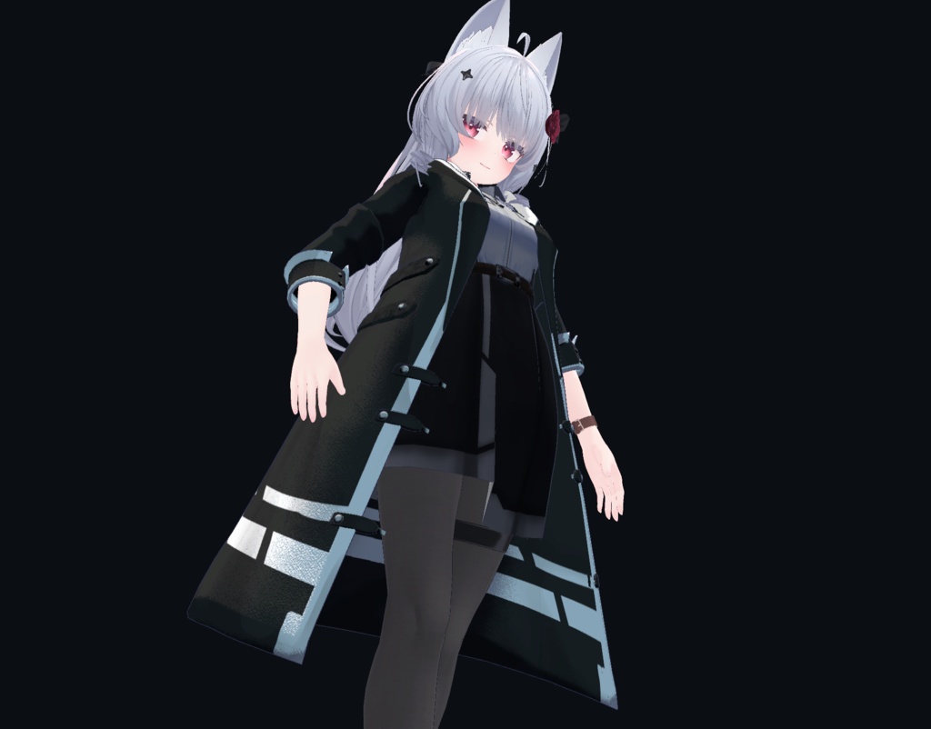 【21アバター、MA対応】レジスタンスなコート【VRChat想定 衣装3Dモデル】