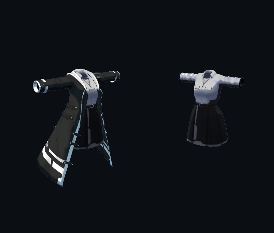 【21アバター、MA対応】レジスタンスなコート【VRChat想定 衣装3Dモデル】
