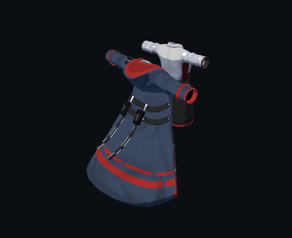 【21アバター、MA対応】レジスタンスなコート【VRChat想定 衣装3Dモデル】