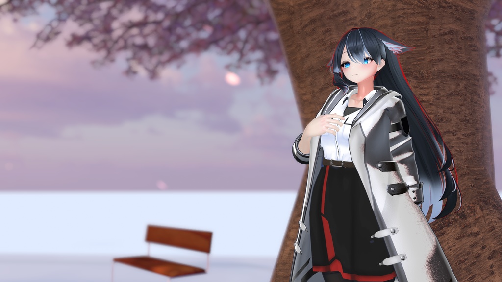 【21アバター、MA対応】レジスタンスなコート【VRChat想定 衣装3Dモデル】