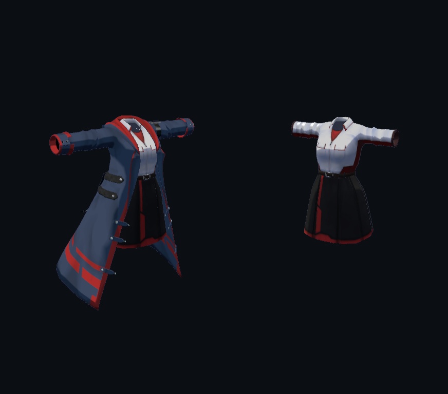 【21アバター、MA対応】レジスタンスなコート【VRChat想定 衣装3Dモデル】