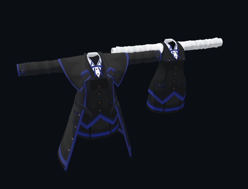 【20アバター、MA対応】学生な名探偵コート【VRChat想定 衣装3Dモデル】