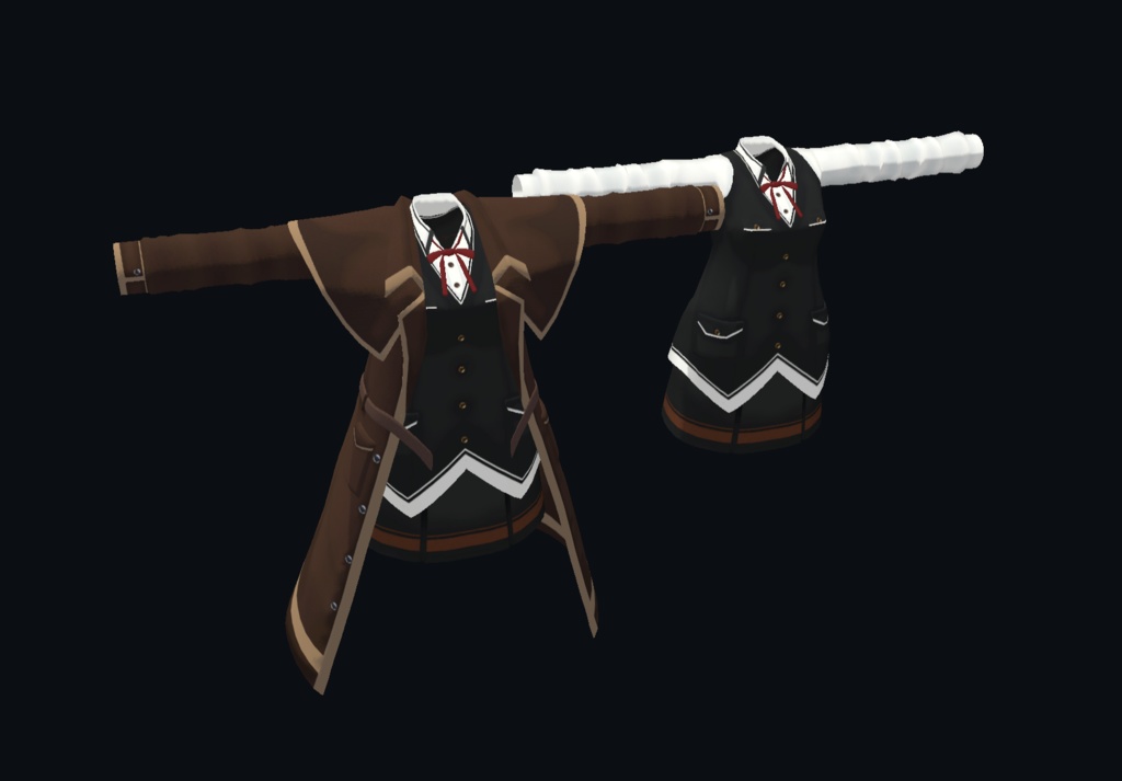 【20アバター、MA対応】学生な名探偵コート【VRChat想定 衣装3Dモデル】