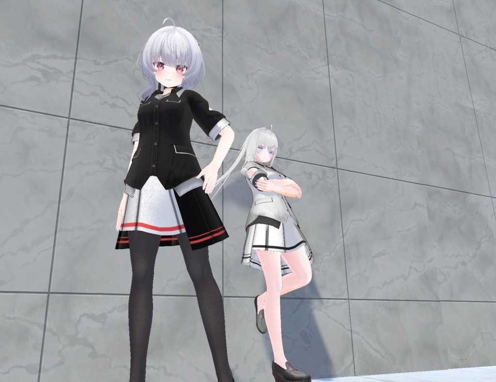 【20アバター対応、MA対応】私服なコートコーデ【VRChat想定 衣装3Dモデル】