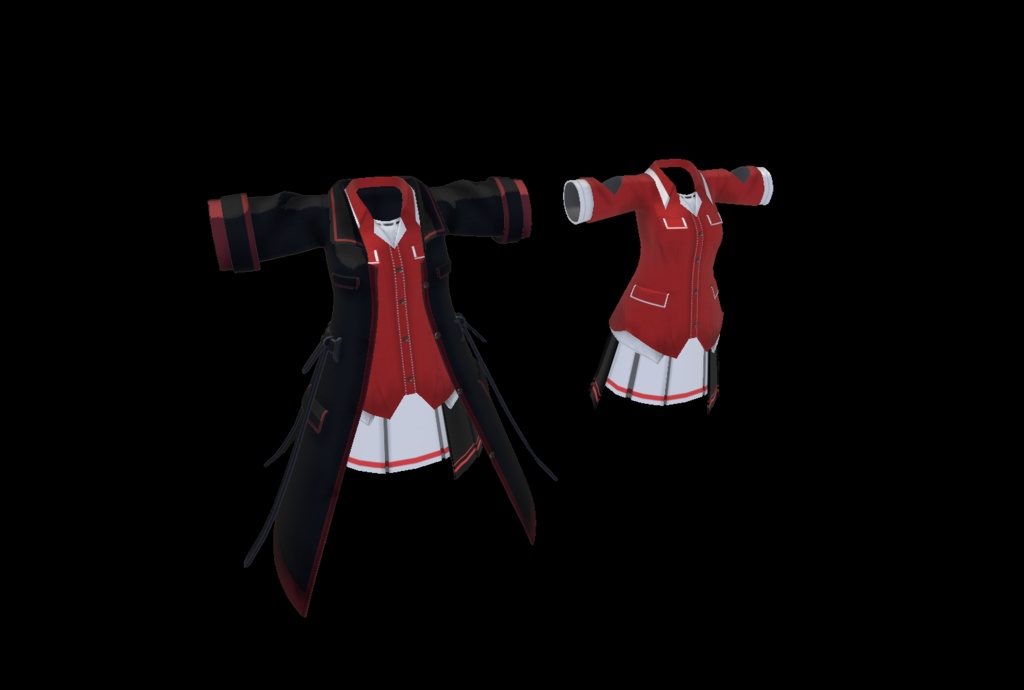 【20アバター対応、MA対応】私服なコートコーデ【VRChat想定 衣装3Dモデル】