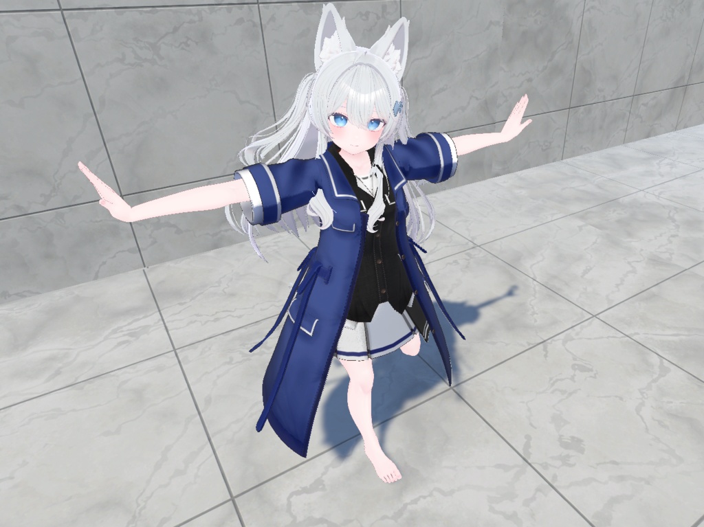 【20アバター対応、MA対応】私服なコートコーデ【VRChat想定 衣装3Dモデル】