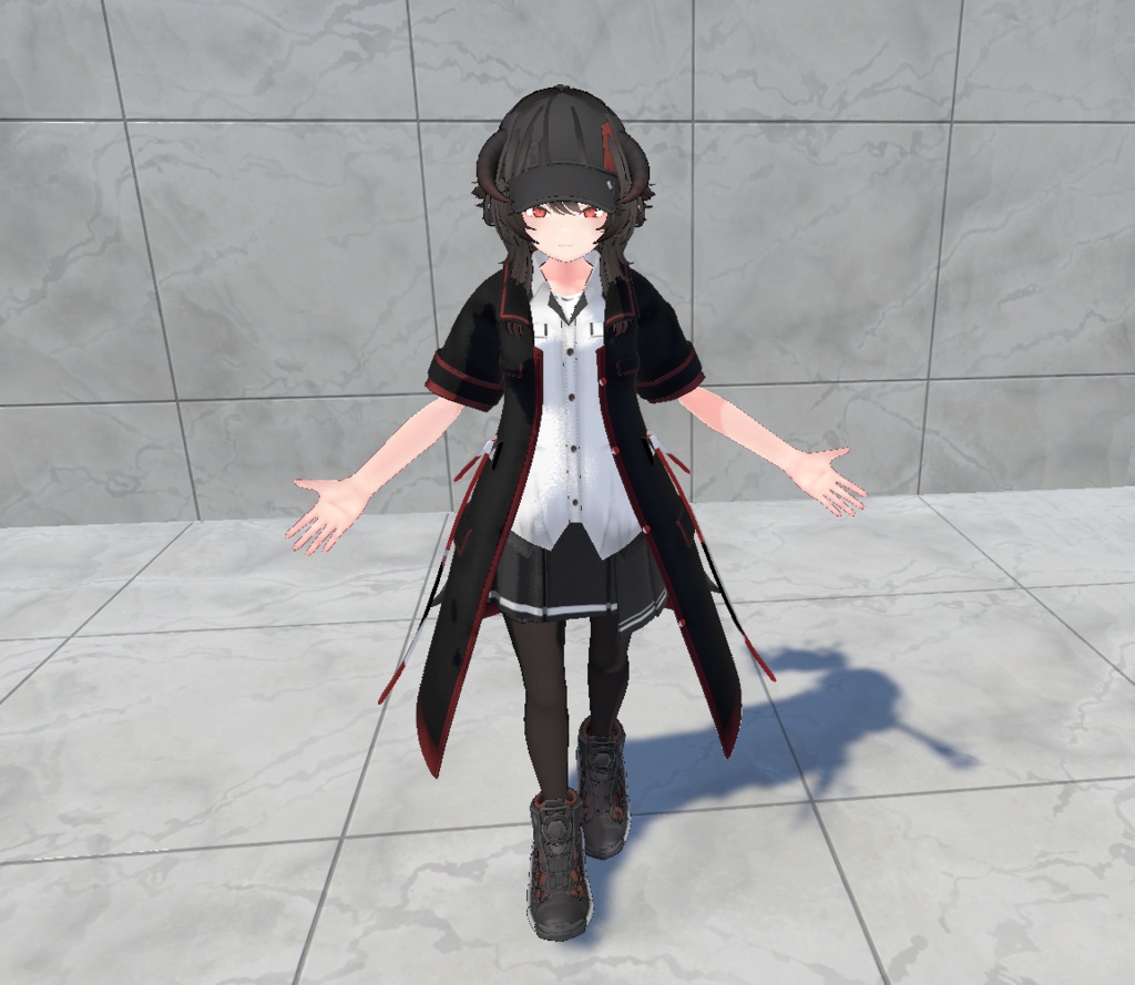 【20アバター対応、MA対応】私服なコートコーデ【VRChat想定 衣装3Dモデル】