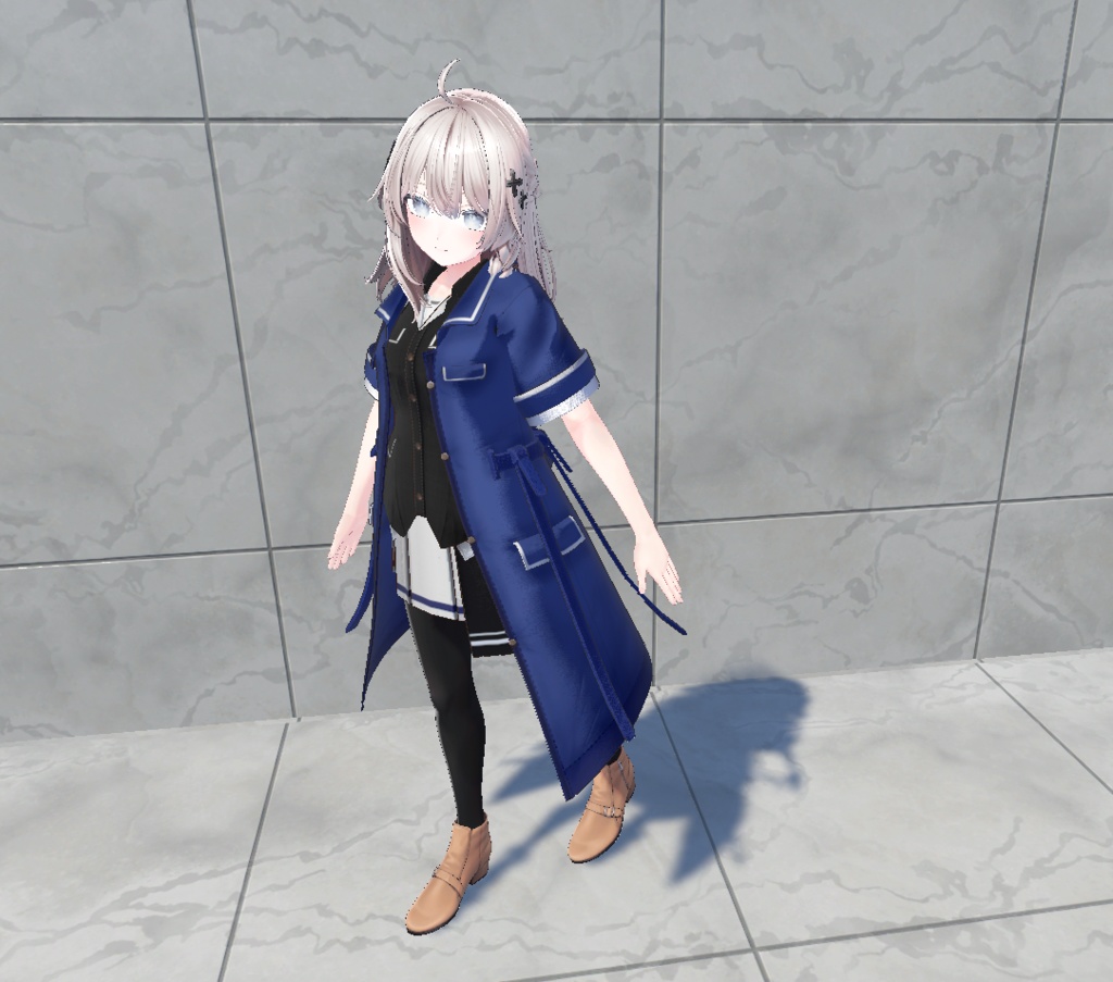 【20アバター対応、MA対応】私服なコートコーデ【VRChat想定 衣装3Dモデル】