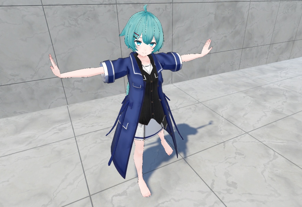 【20アバター対応、MA対応】私服なコートコーデ【VRChat想定 衣装3Dモデル】