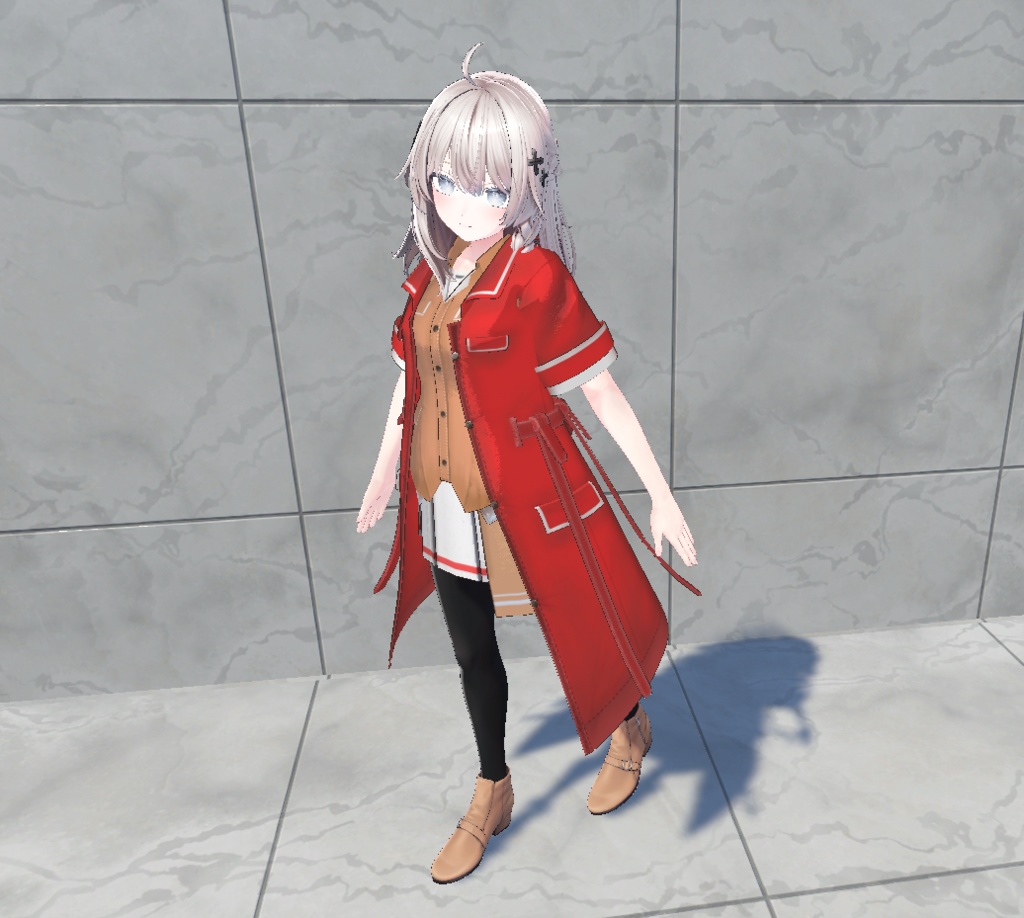 【20アバター対応、MA対応】私服なコートコーデ【VRChat想定 衣装3Dモデル】