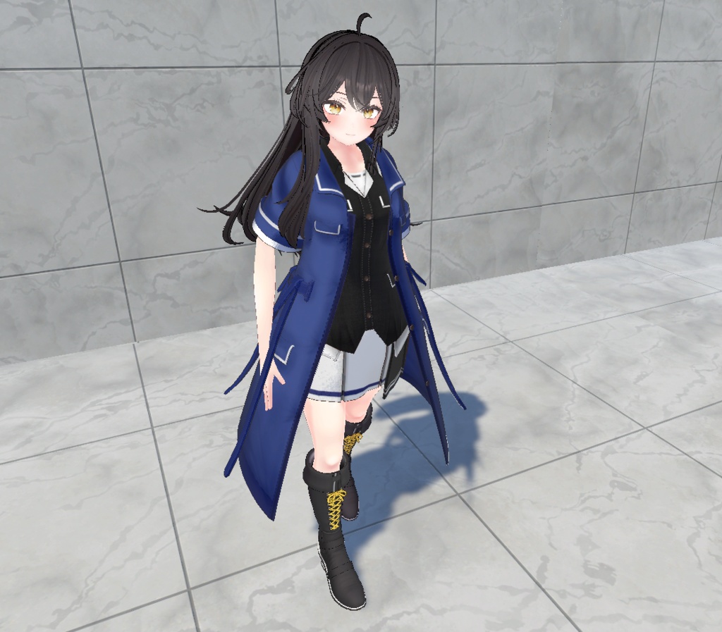 【20アバター対応、MA対応】私服なコートコーデ【VRChat想定 衣装3Dモデル】