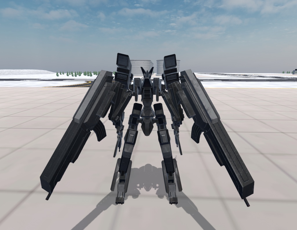 【VRChat想定】人型兵器(逆関節)BGGR05-Grizzly【簡易プラモデルギミック、操作可能3Dモデル】