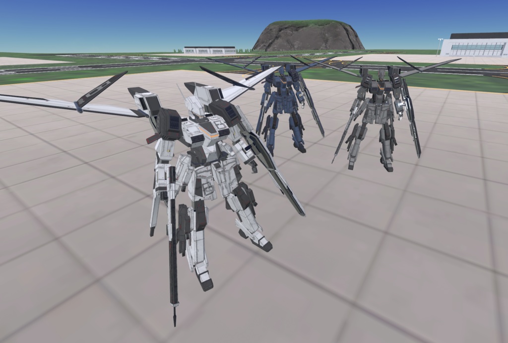 【VRChat想定】人型兵器BGGR08 Beruke(べルーク)【簡易プラモデルギミック、操作可能3Dモデル】