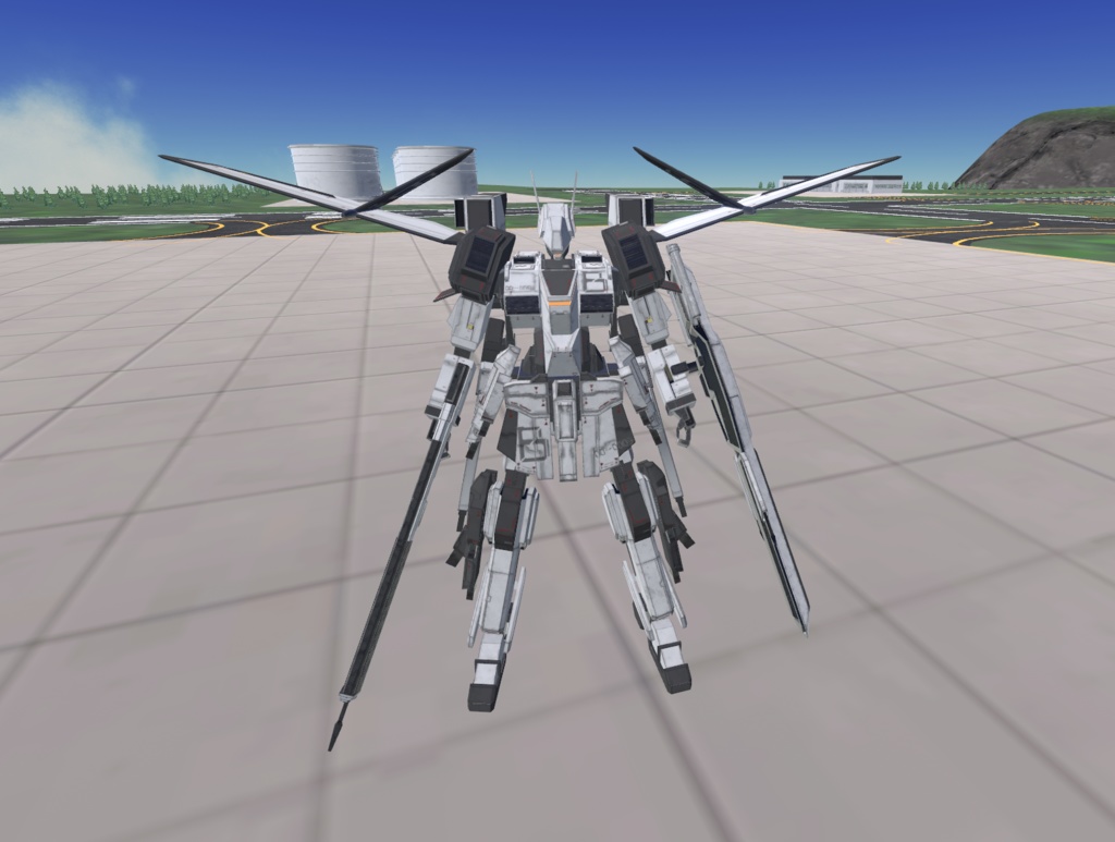 【VRChat想定】人型兵器BGGR08 Beruke(べルーク)【簡易プラモデルギミック、操作可能3Dモデル】