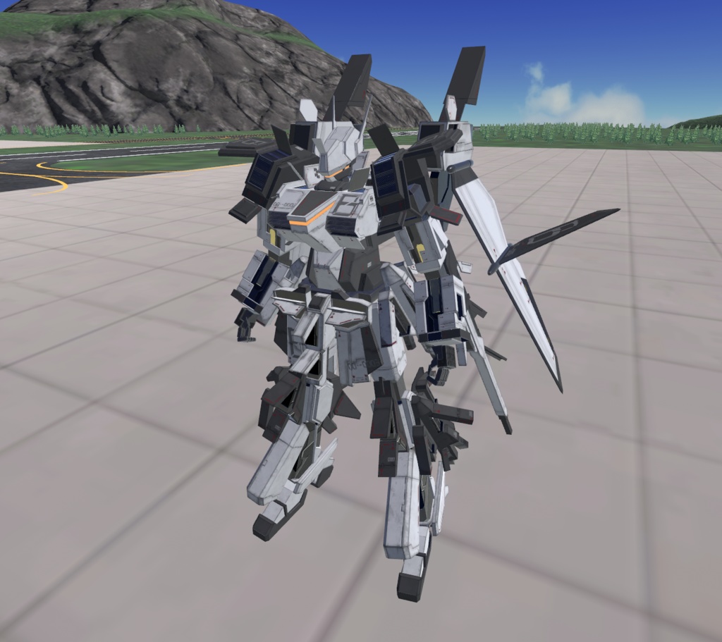 【VRChat想定】人型兵器BGGR08 Beruke(べルーク)【簡易プラモデルギミック、操作可能3Dモデル】