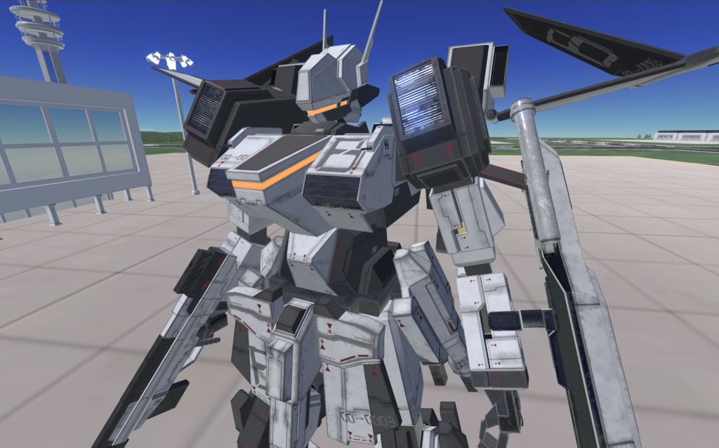 【VRChat想定】人型兵器BGGR08 Beruke(べルーク)【簡易プラモデルギミック、操作可能3Dモデル】