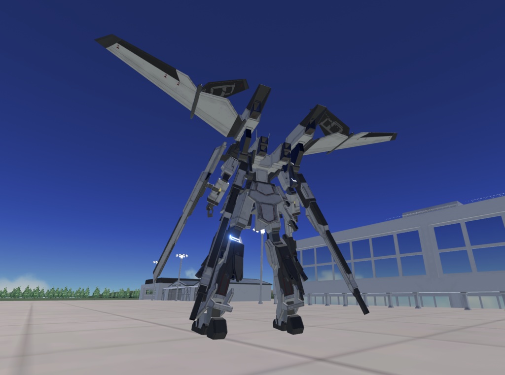 【VRChat想定】人型兵器BGGR08 Beruke(べルーク)【簡易プラモデルギミック、操作可能3Dモデル】