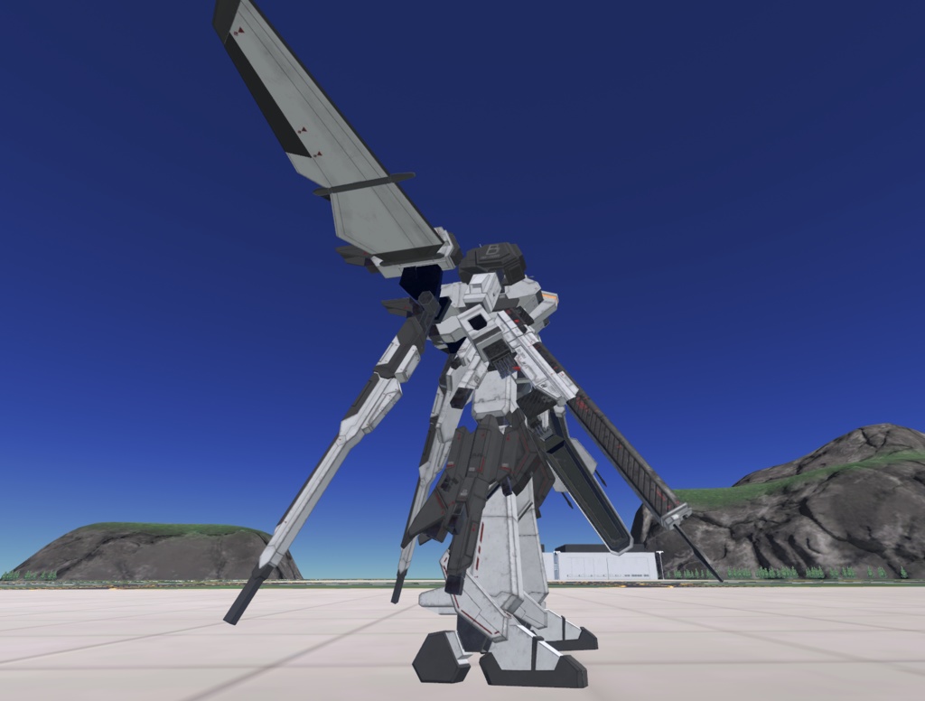 【VRChat想定】人型兵器BGGR08 Beruke(べルーク)【簡易プラモデルギミック、操作可能3Dモデル】