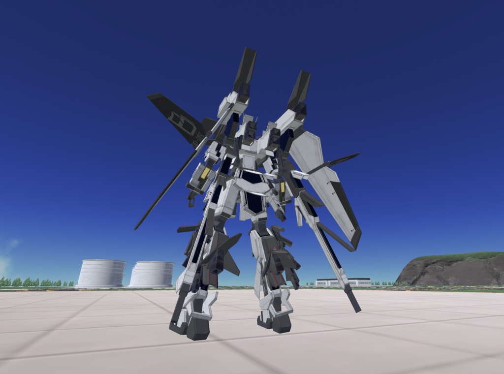 【VRChat想定】人型兵器BGGR08 Beruke(べルーク)【簡易プラモデルギミック、操作可能3Dモデル】