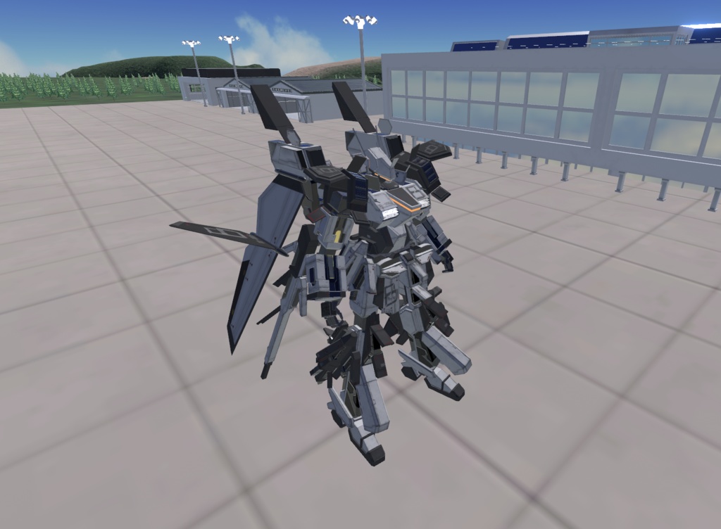 【VRChat想定】人型兵器BGGR08 Beruke(べルーク)【簡易プラモデルギミック、操作可能3Dモデル】