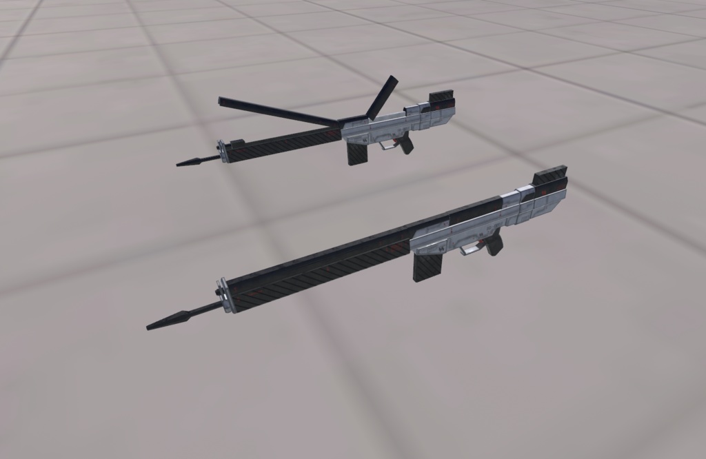 【VRChat想定】人型兵器BGGR08 Beruke(べルーク)【簡易プラモデルギミック、操作可能3Dモデル】