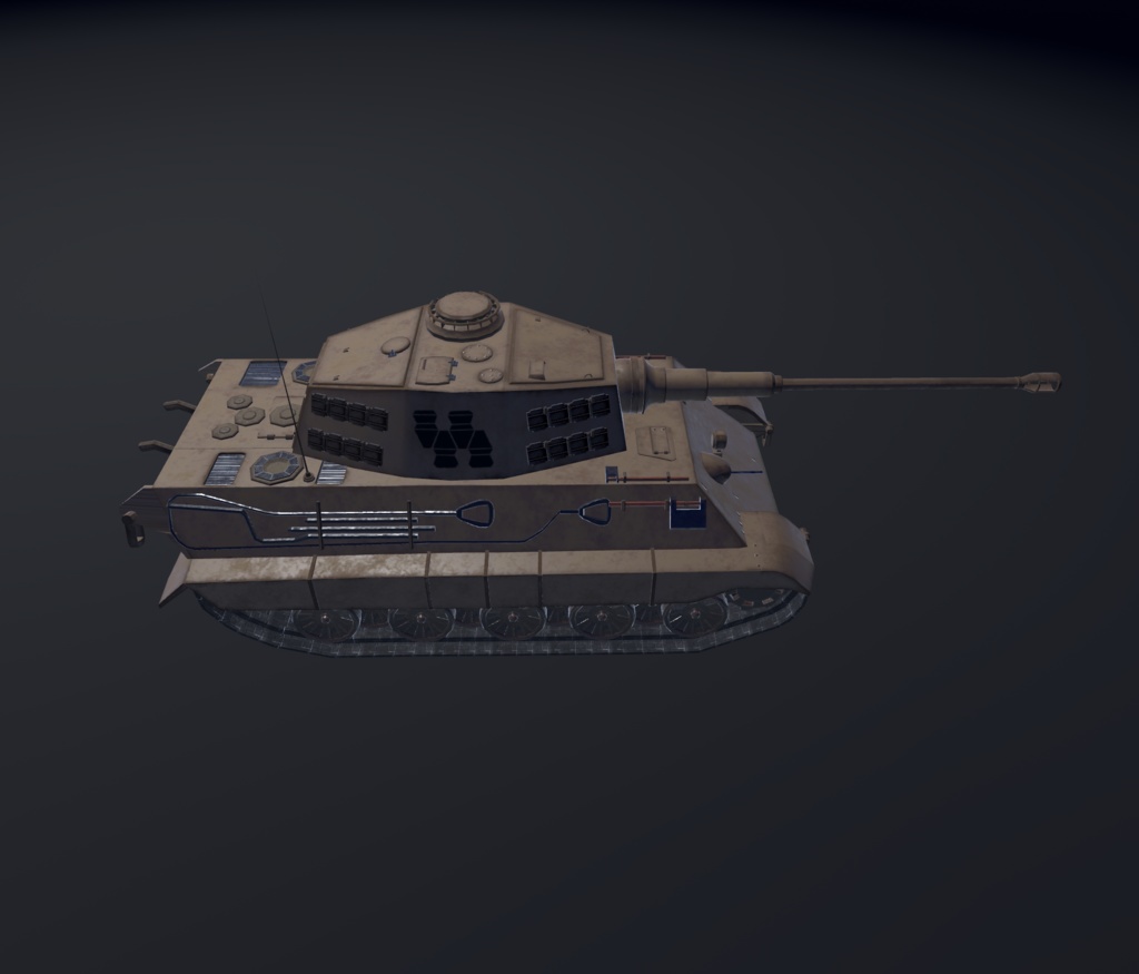 【VRChat想定】B-TE2(ティーガー2)【操作可能モデル】