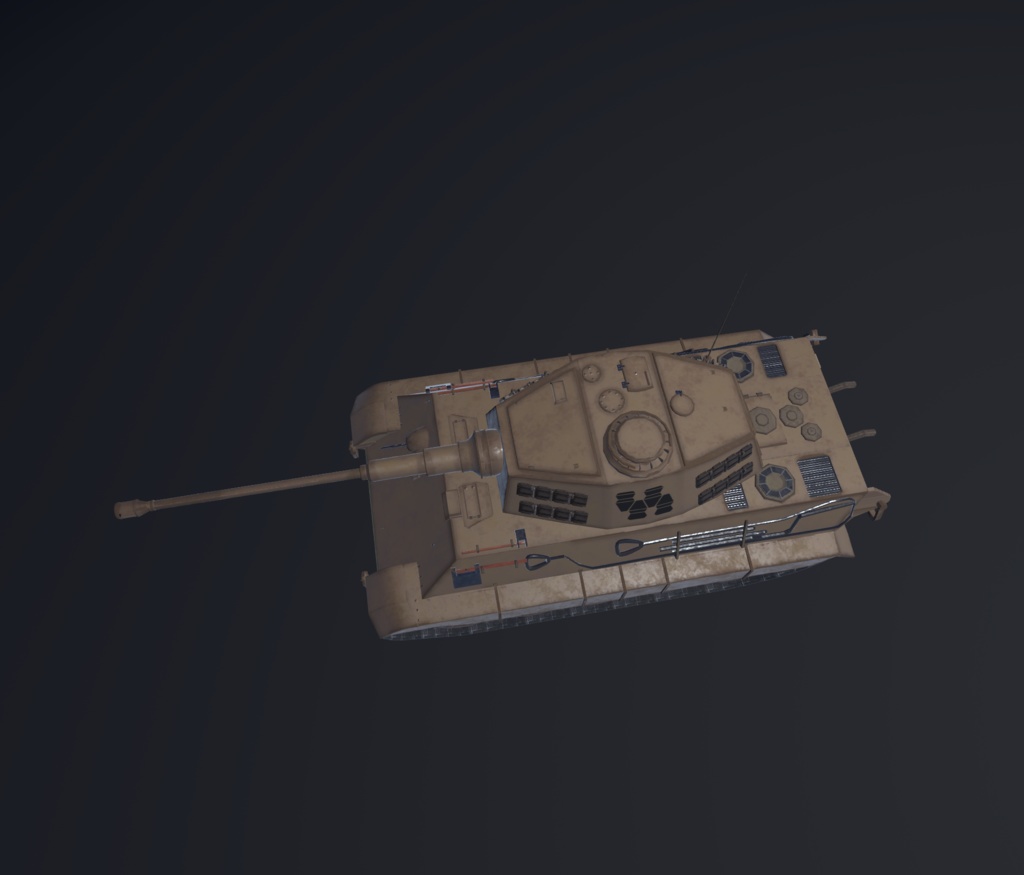 【VRChat想定】B-TE2(ティーガー2)【操作可能モデル】