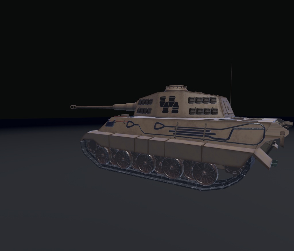 【VRChat想定】B-TE2(ティーガー2)【操作可能モデル】