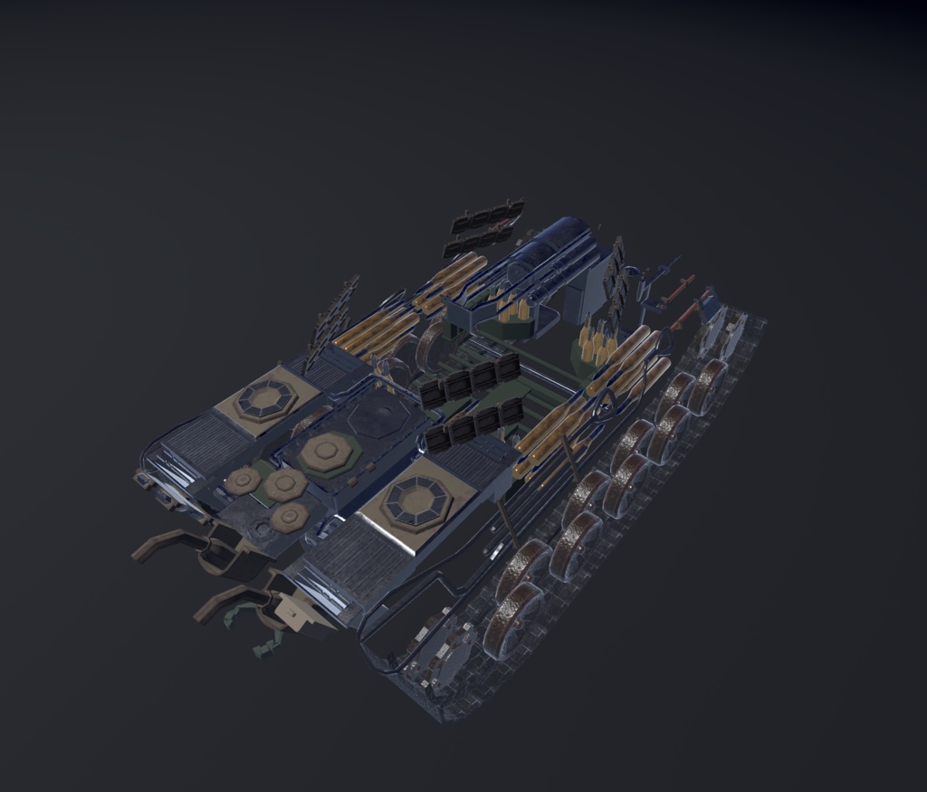 【VRChat想定】B-TE2(ティーガー2)【操作可能モデル】