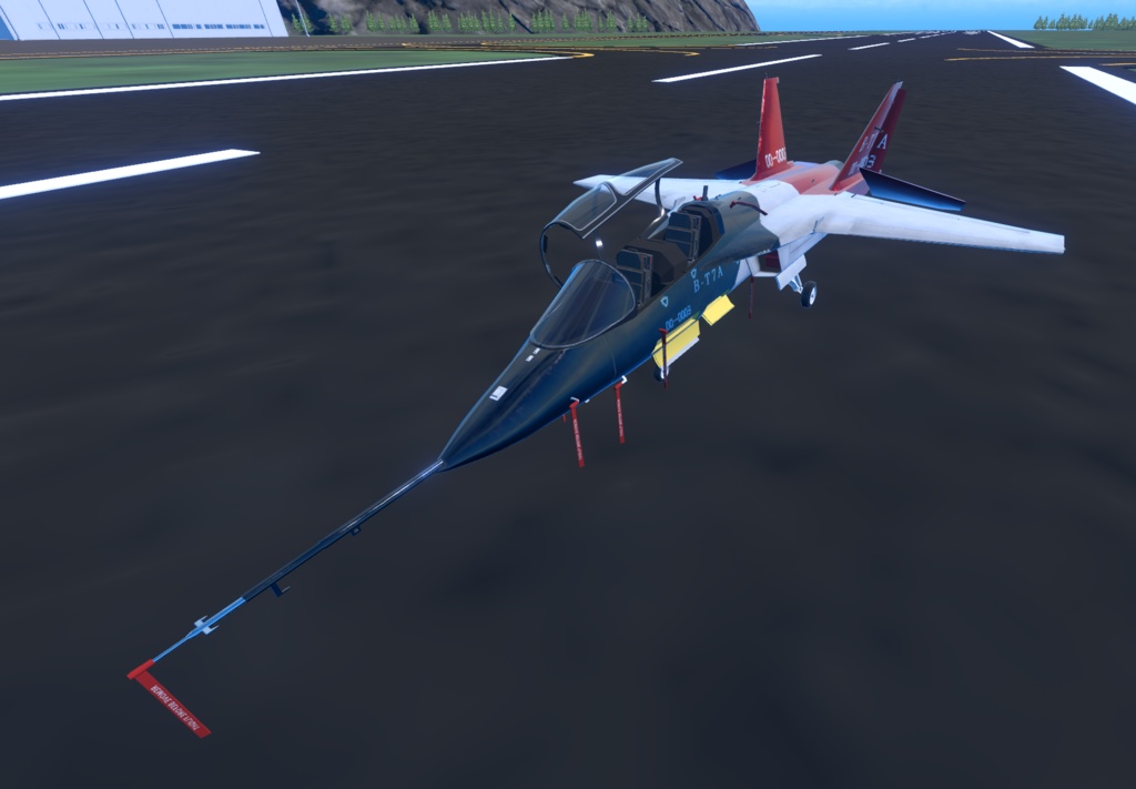 【VRChat想定】高等ジェット練習機 B-T7A【飛行可能3Dモデル】