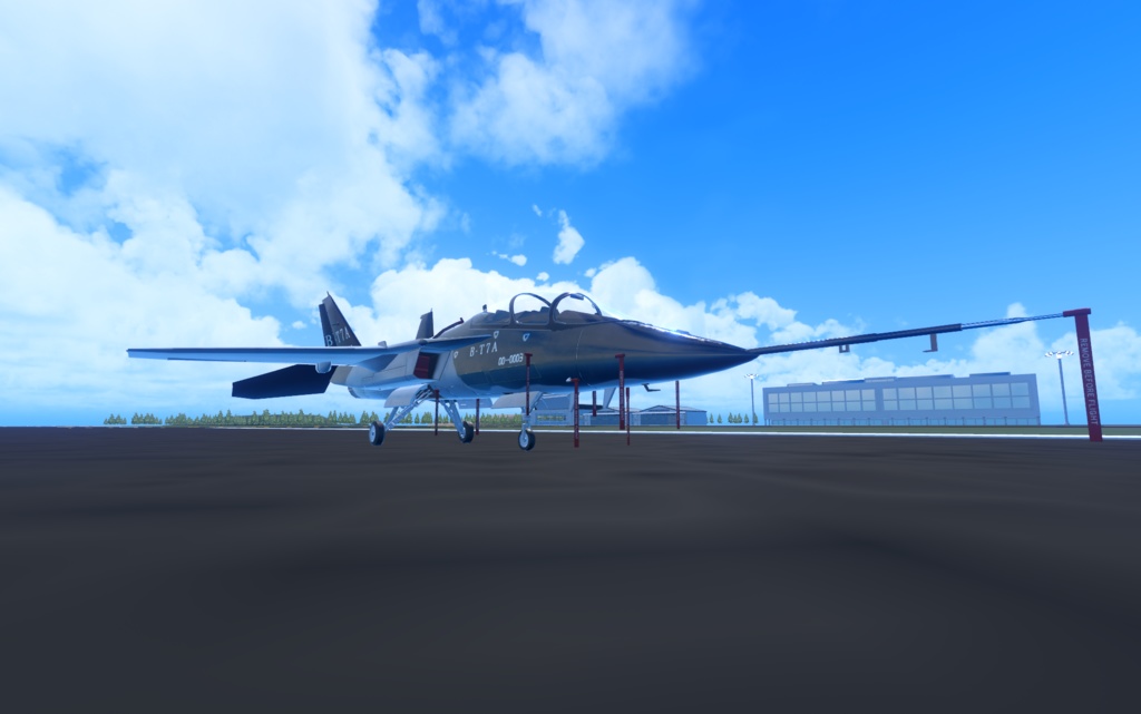 【VRChat想定】高等ジェット練習機 B-T7A【飛行可能3Dモデル】