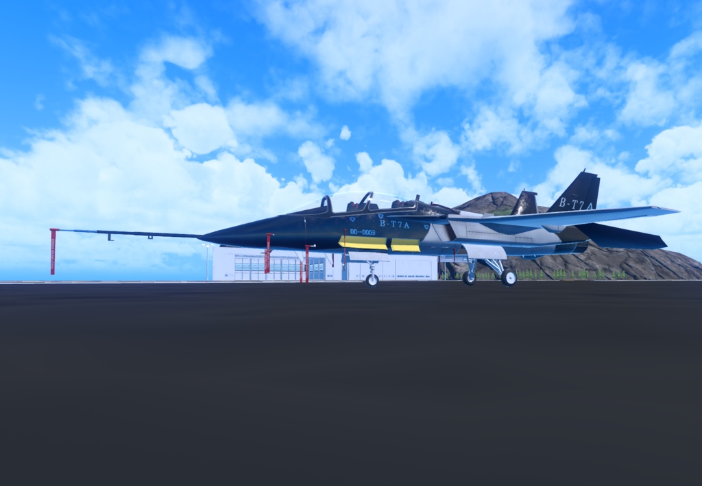 【VRChat想定】高等ジェット練習機 B-T7A【飛行可能3Dモデル】