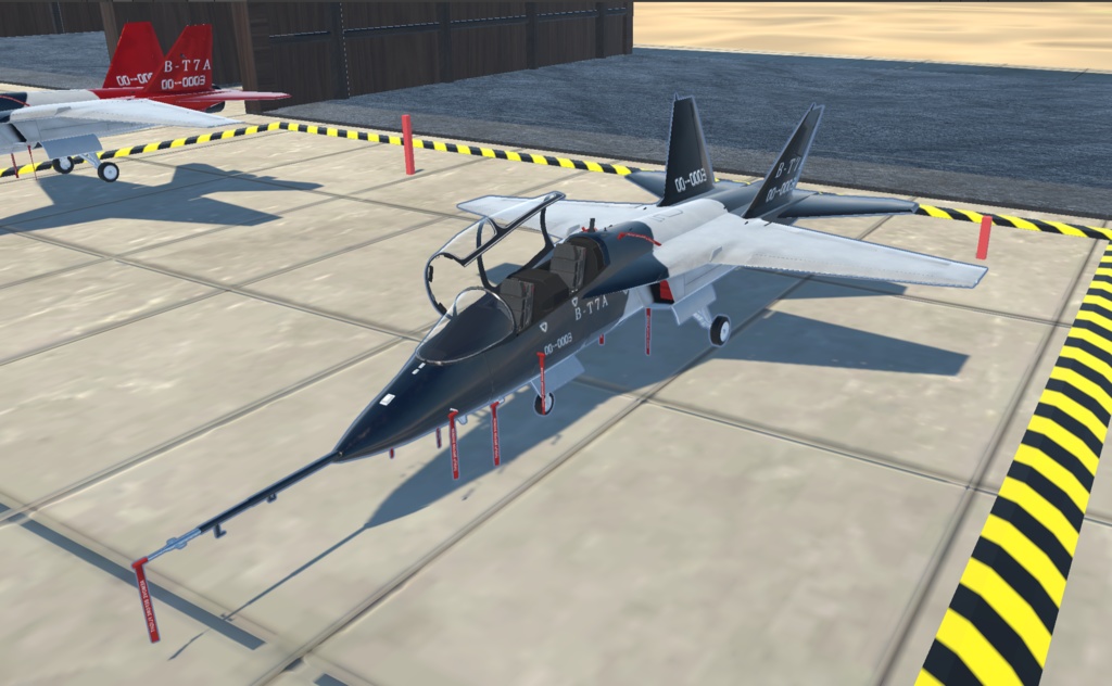 【VRChat想定】高等ジェット練習機 B-T7A【飛行可能3Dモデル】